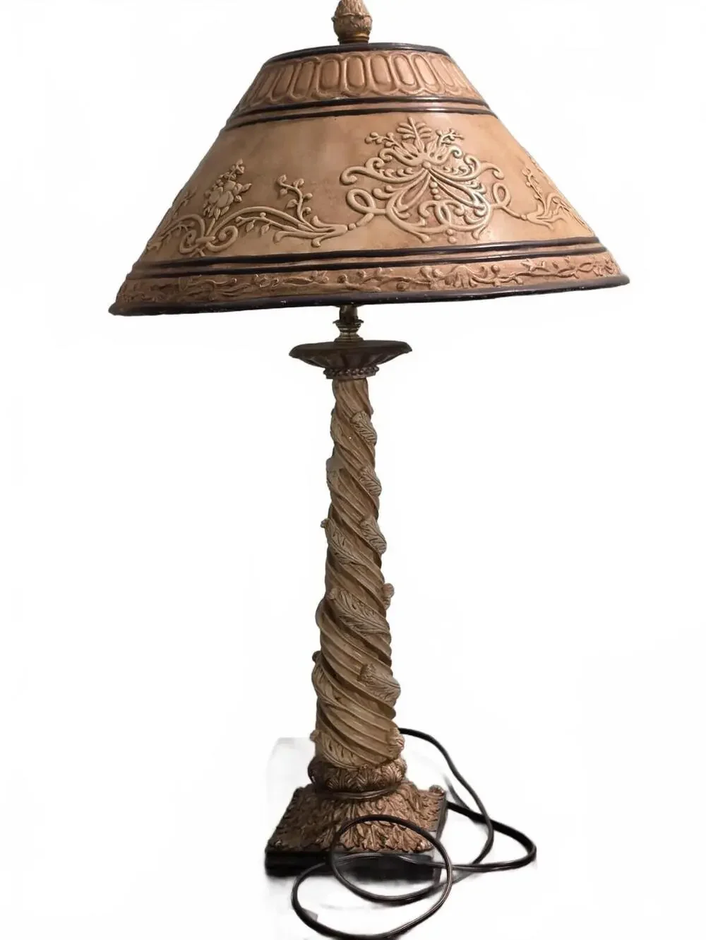 Vintage/Neo-Classical  Plaster Lamp N Shade..working